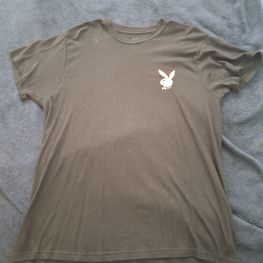 PLAYBOY Black Men's Tee with Iconic Logo